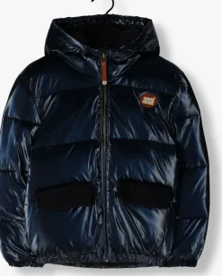 blauwe moodstreet gewatteerde jas winterjacket julie