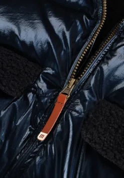 blauwe moodstreet gewatteerde jas winterjacket julie