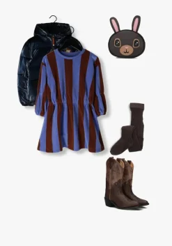 blauwe moodstreet gewatteerde jas winterjacket julie