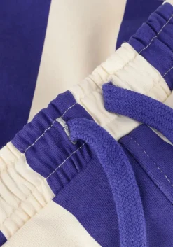 blauwe moodstreet korte broek sweatshort billie striped