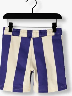blauwe moodstreet korte broek sweatshort billie striped