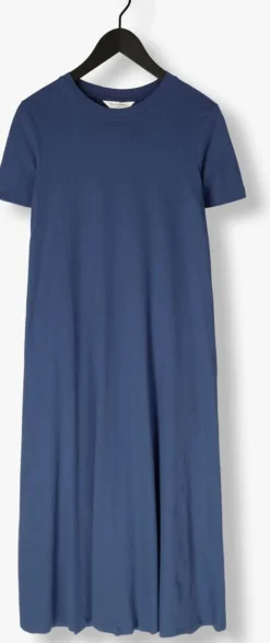 blauwe msch copenhagen maxi jurk mscholga organic ss dress