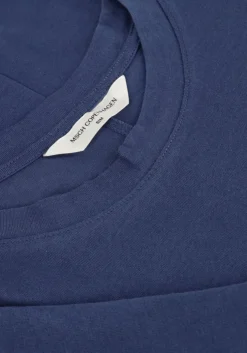 blauwe msch copenhagen maxi jurk mscholga organic ss dress