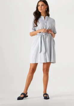 blauwe msch copenhagen mini jurk mschpennie ginia 2 4 shirt dress