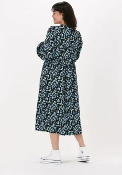 blauwe msch copenhagen midi jurk kalika jalina dress aop