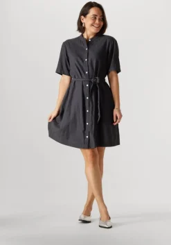 blauwe msch copenhagen mini jurk mschpennie ginia 2 4 shirt dress