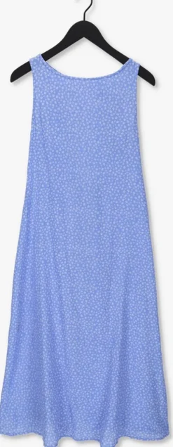 blauwe na-kd midi jurk organic open back midi dress