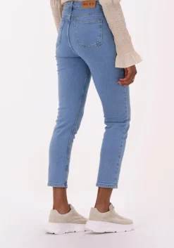 blauwe na-kd skinny jeans button up skinny jeans