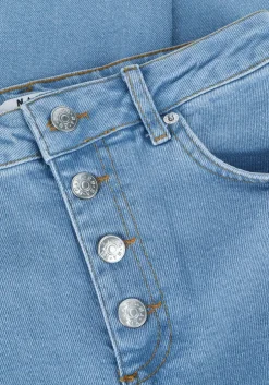 blauwe na-kd skinny jeans button up skinny jeans