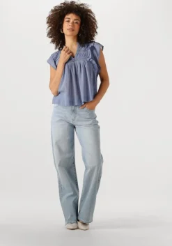 blauwe neo noir blouses jayla s voile top