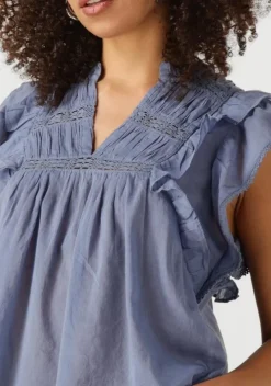 blauwe neo noir blouses jayla s voile top