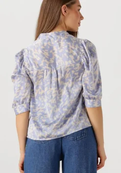 blauwe neo noir blouses roella graphic fade blouse