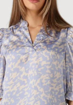 blauwe neo noir blouses roella graphic fade blouse
