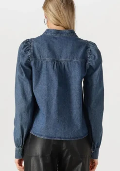 blauwe neo noir blouses rosslyn denim blouse