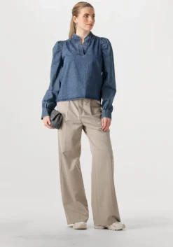 blauwe neo noir blouses rosslyn denim blouse