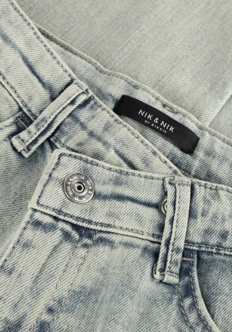blauwe nik & nik straight leg jeans fenna denim pants