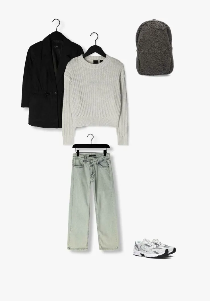 blauwe nik & nik straight leg jeans fenna denim pants