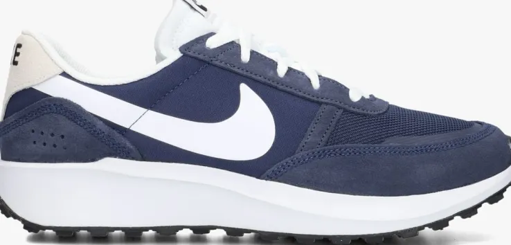 blauwe nike lage sneakers waffle nav