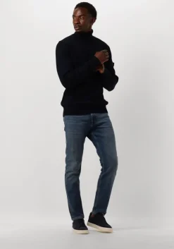 blauwe nokwol lage sneakers connor