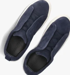 blauwe nokwol lage sneakers connor