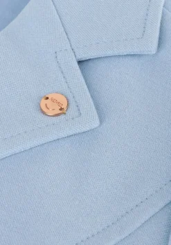 blauwe nono blazer dip girls blazer lurex pique light blue