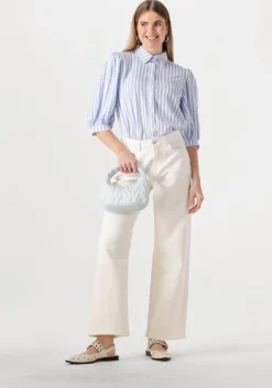 blauwe notre-v handtas mabel