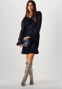 blauwe notre-v mini jurk nv-emilou