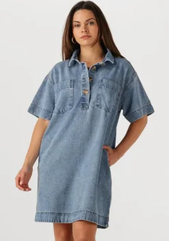 blauwe notre-v mini jurk nv-faye