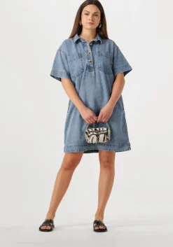 blauwe notre-v mini jurk nv-faye