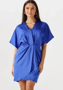 blauwe notre-v mini jurk nv-fonda