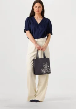 blauwe notre-v sandalen met hak 35518