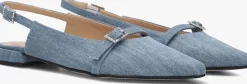 blauwe notre-v slingbacks 122219