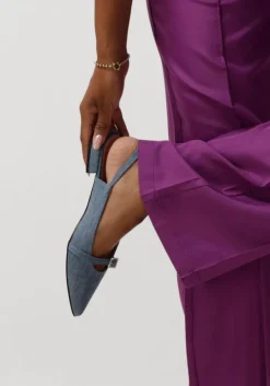 blauwe notre-v slingbacks 122219