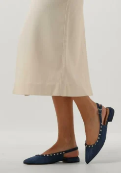 blauwe notre-v slingbacks 12270