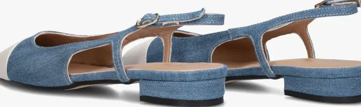 blauwe notre-v slingbacks 08-490