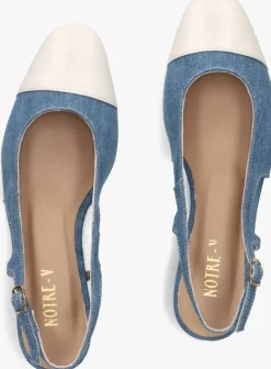 blauwe notre-v slingbacks 08-490