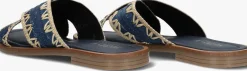 blauwe notre-v slippers 23172