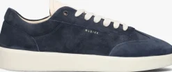 blauwe nubikk lage sneakers joro liber
