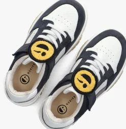 blauwe nubikk lage sneakers basket court jr