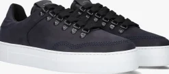 blauwe nubikk lage sneakers jagger roman
