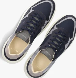 blauwe nubikk lage sneakers roque road wave