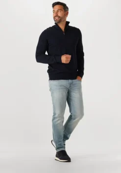 blauwe nubikk lage sneakers glen hendrix