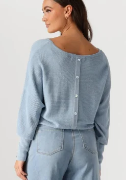 blauwe nukus top batwing pullover lurex