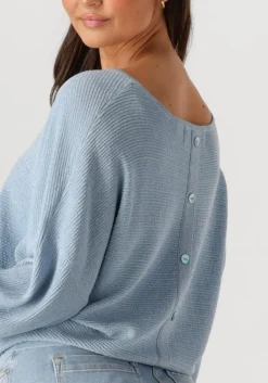 blauwe nukus top batwing pullover lurex