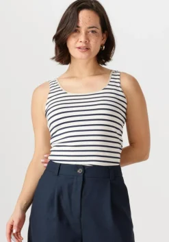 blauwe nukus top juba singlet stripe