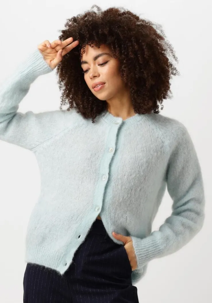 blauwe nukus vest loren cardigan