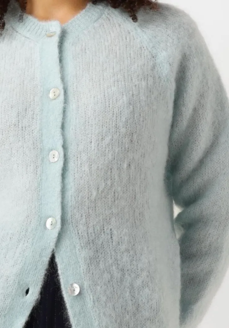 blauwe nukus vest loren cardigan