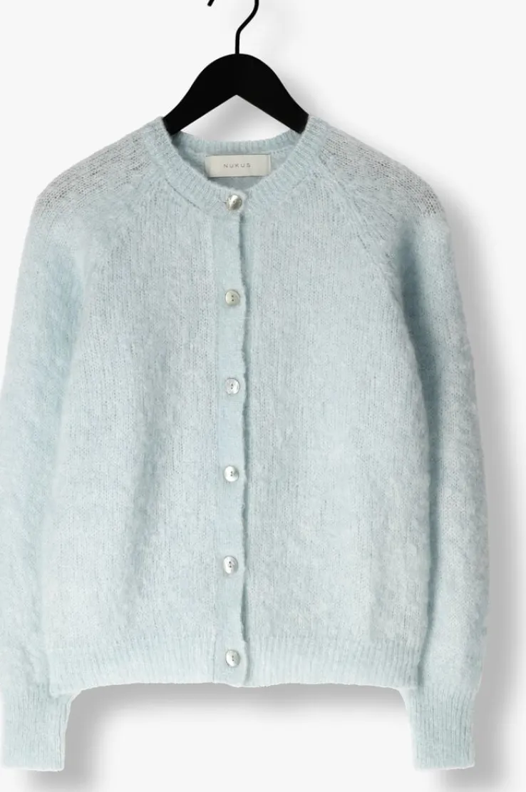 blauwe nukus vest loren cardigan