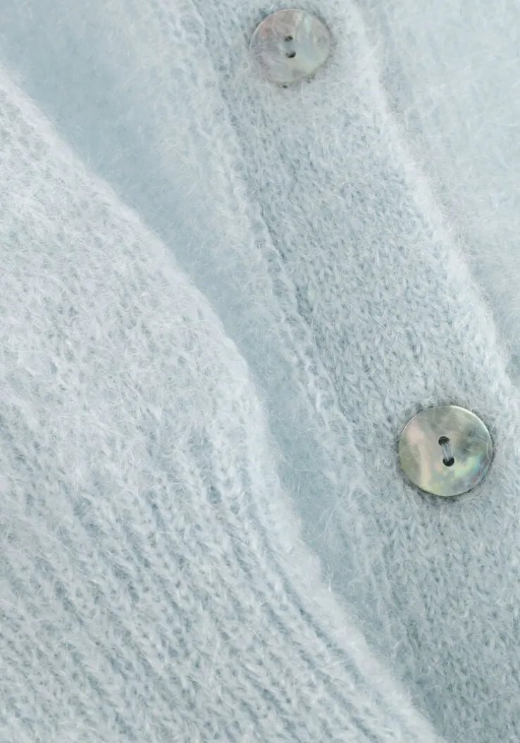 blauwe nukus vest loren cardigan