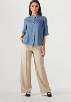 blauwe object blouses objframe 2/4 re denim top